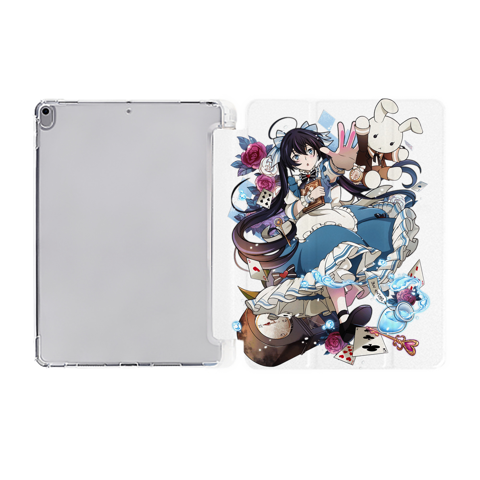 （画像用） 文豪ストレイドッグス Bungo Stray Dogs IPad ケース ペン収納付き 三つ折りスタンド PUレザー×シリコン 対応機種9.5/10.5/10.9インチ